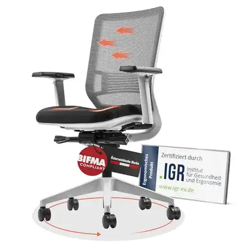 Bürostuhl mit Netzrücken – Yaasa Chair Classic Ergonomischer Bürostuhl