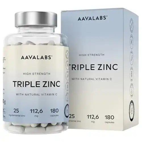 Zink AAVALABS Hochdosiert Komplex mit Vitamin C für Veganer