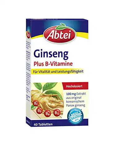 Ginseng Kapseln Abtei Ginseng Plus mit B-Vitaminen hochdosiert