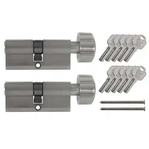 Knaufzylinder Löwen Sicherheit 2x KD 60 mm 30/30 gleichschließend