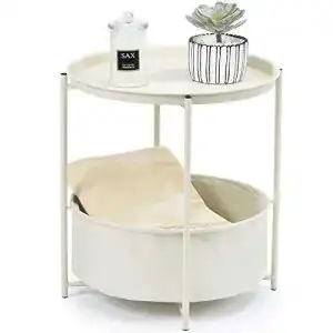 Beistelltisch KINGRACK mit abnehmbarem Tablett und Stoffkorb