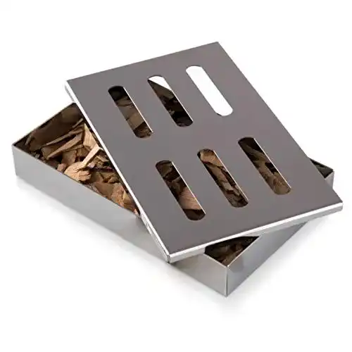 Räucherbox von Blumtal aus Edelstahl für Gas- und Holzkohlegrills