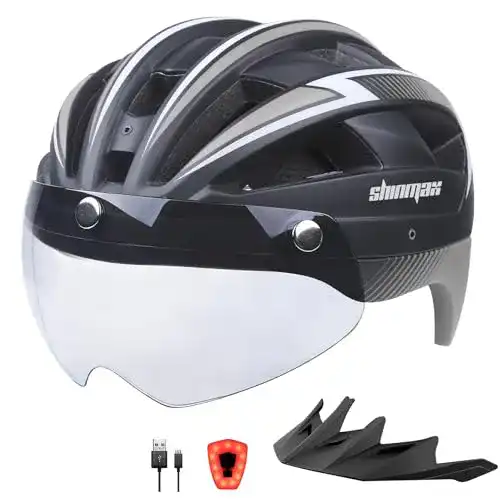 Fahrradhelm für Herren mit Visier von Shinmax