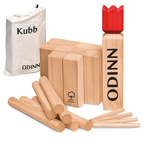 Kubb Toyfel Schwedenschach XXL Odinn – Spiel für drinnen und draußen