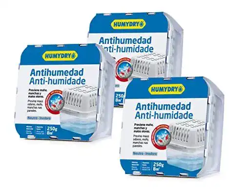 Humydry Granulat-Luftentfeuchter 3er-Set für kleine Räume