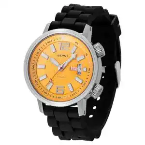 Taucheruhr Automatik Berny Mechanische Uhr für Herren mit Silikonarmband