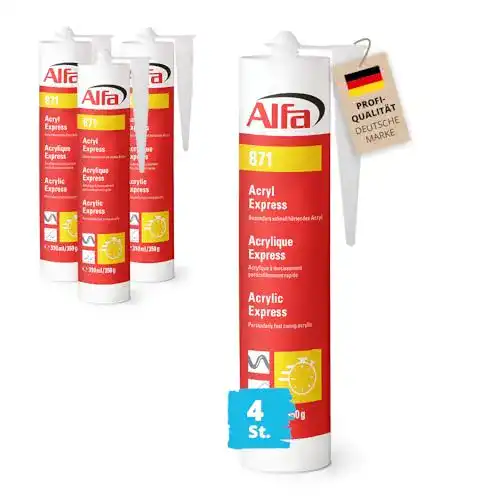 Acryl-Dichtstoff Alfa 4x weiß 310 ml zur Abdichtung von Fugen und Rissen