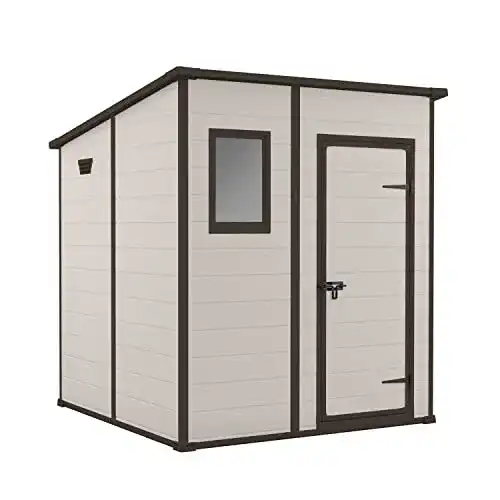 Keter Gartenhaus Manor Pent 6×6 Beige – Praktisches Gerätehaus