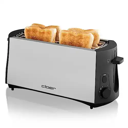 Cloer 3710 Langschlitztoaster für 4 Toastscheiben