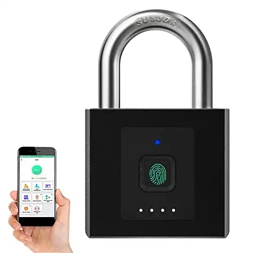 Elinksmart Fingerabdruck Vorhängeschloss mit App-Entsperrung