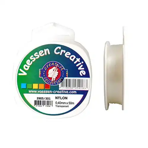 Nylonfaden Vaessen Creative, transparent, 0,4 mm x 50 m Spule