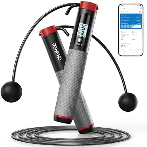 Renpho Springseil mit Zähler für Fitness-Training und App-Datenanalyse
