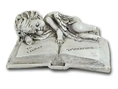 Bambelaa Grabschmuck Engel auf Buch – Dekorative Trauerartikel