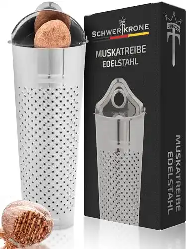 Muskatreibe Schwertkrone mit Edelstahlbehälter