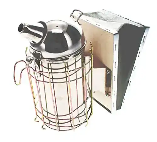 Smoker Imker Germerott Classic Edelstahl Rauchbläser mit Lederblasebalg