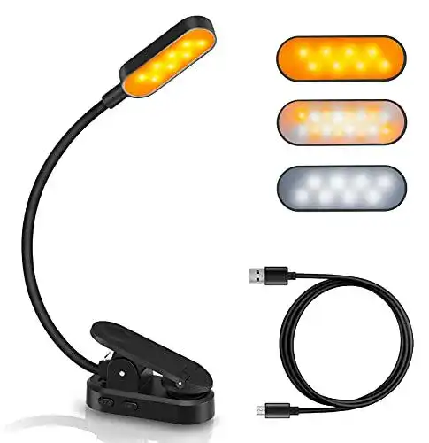 Leselampe OUILA mit Klemme und 16 LEDs für verschiedene Farbtemperaturen