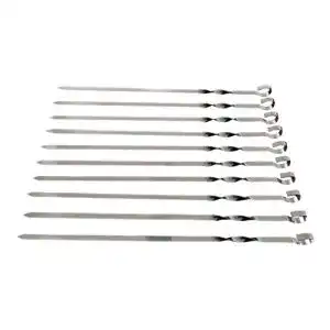 Edelstahl Schaschlikspieße Set mit 20 Stück (43 cm) für Grillgerichte