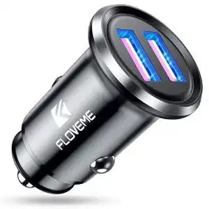 Kfz-Ladegerät FloVeme Zigarettenanzünder USB Adapter mit Schnellladung und Dual Port