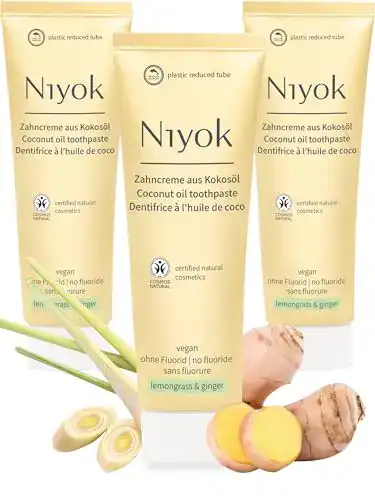 Niyok Zahncreme für empfindliche Zähne mit Bio Kokosöl