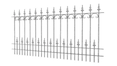 Gartenzaun Eleo Lucca verzinkt 90 x 192,5 cm aus Metall