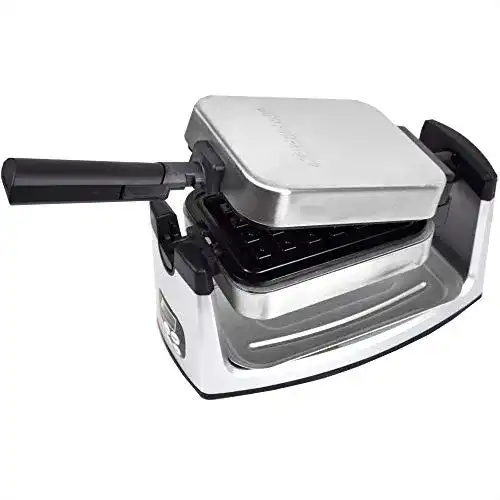 Waffeleisen drehbar Syntrox Germany digitales Edelstahlgerät mit herausnehmbaren Backplatten