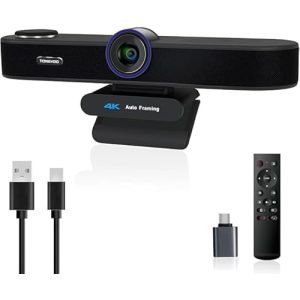 Webcam mit Lautsprecher und KI-Tracking für 4K Videokonferenzen