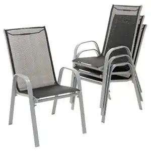 Gartensessel Nexos Trading 4er Set Stapelstuhl Gartenstuhl