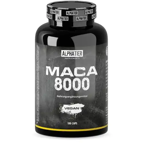 Maca Kapseln von Alphatier Supplements – Maca Gold 8000