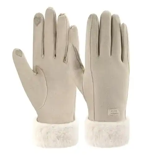 Damen Winterhandschuhe mit Touchscreen-Funktion und Fleece-Futter