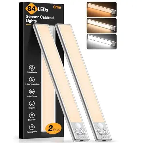 LED Schrankbeleuchtung mit Bewegungsmelder 26 cm von Gritin