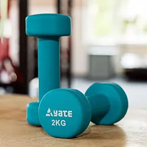 Yate Neopren Hanteln 2 kg im Paar für Fitness und Gymnastik