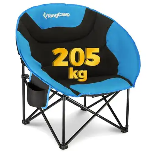 Faltsessel Kingcamp Campingstuhl Moonchair XXL Faltbar mit Getränkehalter