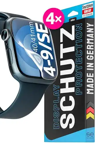 Apple Watch Schutzfolie 3D für 41mm Modelle, selbstheilend und blasenfrei