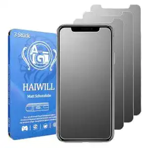Panzerglas für iPhone 12 Mini von Haiwill – 3 Stück matte Schutzfolie