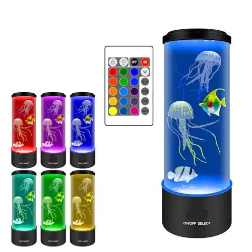 Quallenlampe Aleenfoon LED Fantasy mit echten Quallen für stimmungsvolle Beleuchtung