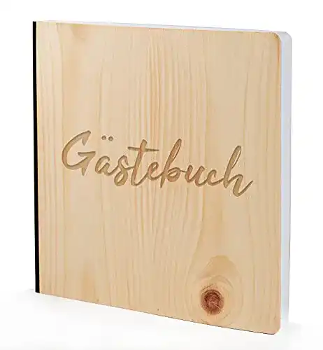 Gästebuch myZirbe mit echtem Zirbenholz Cover