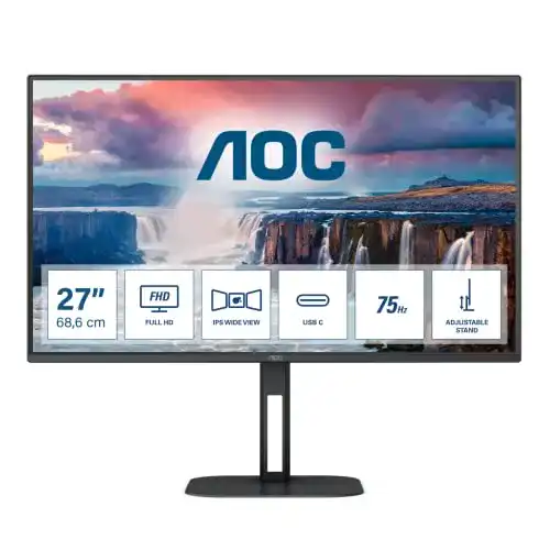 AOC 27V5C Monitor – 27 Zoll FHD Monitor mit vielseitigen Funktionen