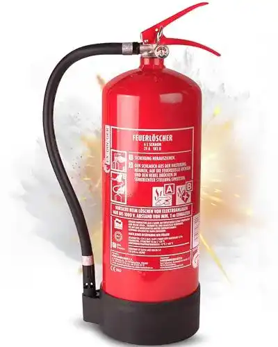 Feuerlöscher 6 kg mit Halterung und Instandhaltungsnachweis