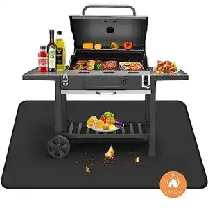 Bodenschutzmatte für Grill Digiroot 100 x 180 cm feuerfest