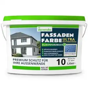 Silikonharzfarbe Derendo für Fassaden in Weiß
