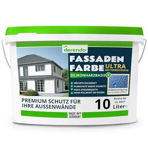 Silikonharzfarbe Derendo für Fassaden in Weiß