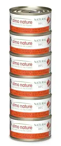 Almo Nature Katzenfutter Megapack nass – Huhn mit Kürbis 6x70g