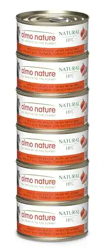 Almo Nature Katzenfutter Megapack nass – Huhn mit Kürbis 6x70g