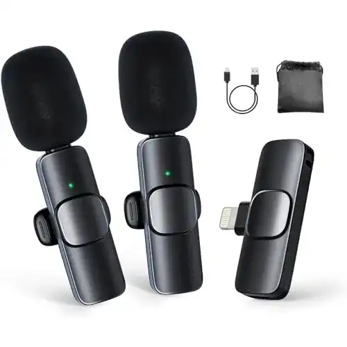 Kabelloses Ansteckmikrofon RynoTech für iPhone und Laptop