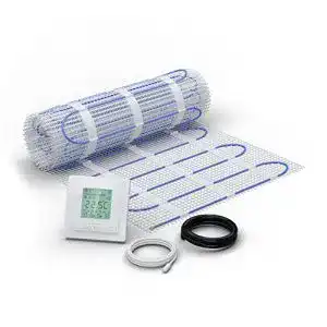 Elektrische Fußbodenheizung Komplett-Set 24 m² mit Thermostat