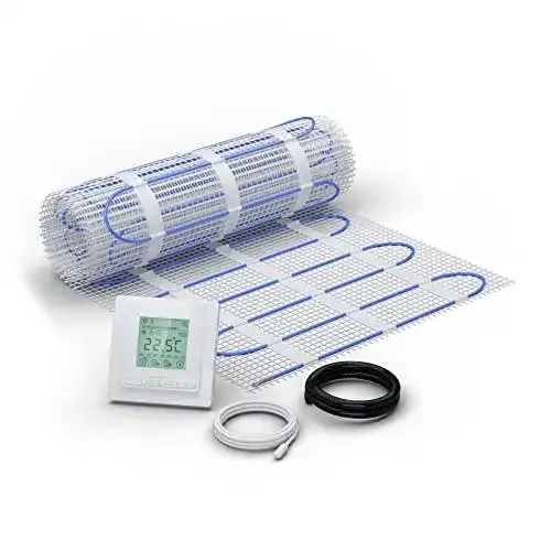 Elektrische Fußbodenheizung Komplett-Set 24 m² mit Thermostat