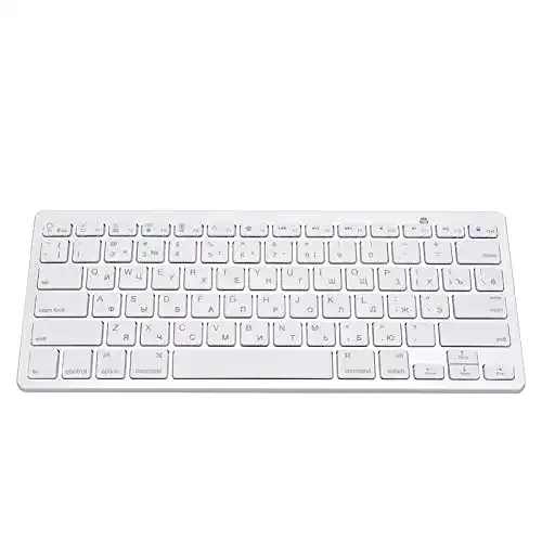 Drahtlose Russische Tastatur Bewinner mit 78 Tasten und Bluetooth