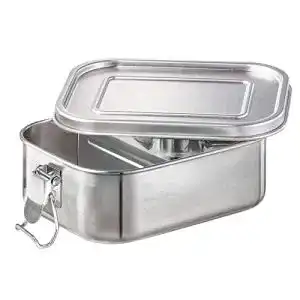 Edelstahl Brotdose Newaner, 800ml, auslaufsicher mit Trennwand