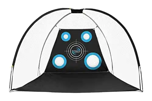 Golf Trainingsnetz mit Rücklauframpe für effektives Üben