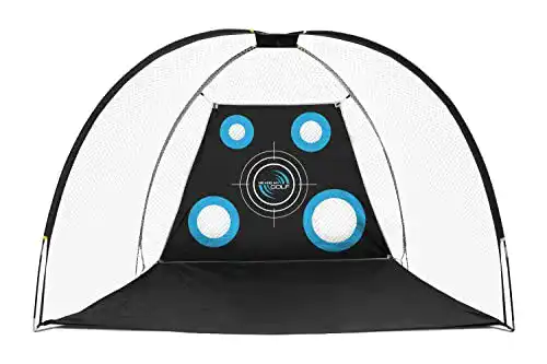 Golf Trainingsnetz mit Rücklauframpe für effektives Üben